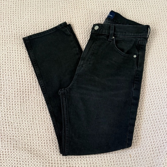 GAP High Rise Straight Jeans Washed Black Women’s 8/29 Short in Charcoal - Picture 4 of 13